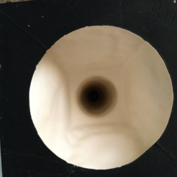 Ceramic candlestick holder black with yellow sunflowers relief - Picture 7 of 7